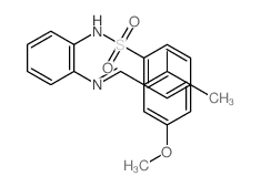 Benzenesulfonamide,N-[2-[[(2-hydroxy-5-methoxyphenyl)methylene]amino]phenyl]-4-methyl-结构式