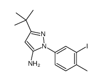 5-tert-butyl-2-(3-iodo-4-methylphenyl)pyrazol-3-amine结构式