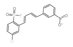 4-chloro-2-[4-(3-nitrophenyl)buta-1,3-dienyl]benzenesulfonyl fluoride Structure