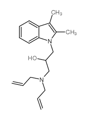 1-[bis(prop-2-enyl)amino]-3-(2,3-dimethylindol-1-yl)propan-2-ol结构式