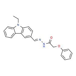 N'-[(9-ethyl-9H-carbazol-3-yl)methylene]-2-phenoxyacetohydrazide结构式