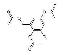 Diacetic acid 2-acetyloxymethyl-6-chlorobenzene-1,4-diyl ester structure