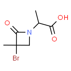 1-Azetidineacetic acid,3-bromo--alpha-,3-dimethyl-2-oxo-结构式