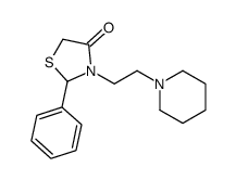 2-phenyl-3-(2-piperidin-1-ylethyl)-1,3-thiazolidin-4-one结构式
