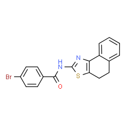 4-bromo-N-(4,5-dihydronaphtho[1,2-d]thiazol-2-yl)benzamide结构式