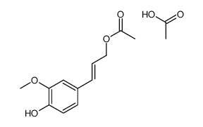 acetic acid,3-(4-hydroxy-3-methoxyphenyl)prop-2-enyl acetate结构式