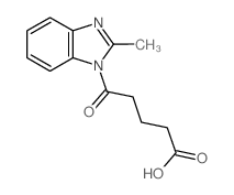 5-(2-methylbenzimidazol-1-yl)-5-oxopentanoic acid结构式