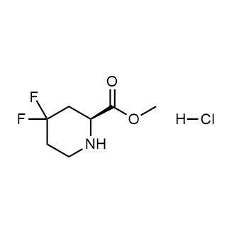 Methyl (S)-4,4-difluoropiperidine-2-carboxylate hydrochloride structure