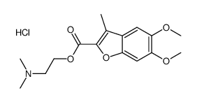 2-(dimethylamino)ethyl 5,6-dimethoxy-3-methyl-1-benzofuran-2-carboxylate,hydrochloride结构式