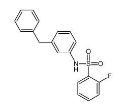 N-(3-benzylphenyl)-2-fluorobenzenesulfonamide结构式