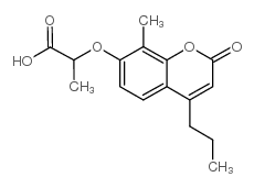 2-[(8-Methyl-2-oxo-4-propyl-2H-chromen-7-yl)oxy]-propanoic acid structure