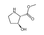 (2S,3S)-methyl 3-hydroxypyrrolidine-2-carboxylate Structure