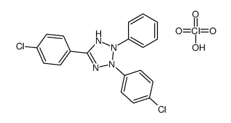 2,5-bis(4-chlorophenyl)-3-phenyl-1H-tetrazol-1-ium,perchlorate结构式