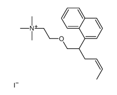 trimethyl-[2-[(E)-2-naphthalen-1-ylhex-4-enoxy]ethyl]azanium,iodide Structure