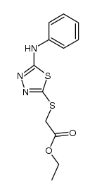 ethyl (5-phenylaminothiadiazol-2-ylthio)acetate Structure