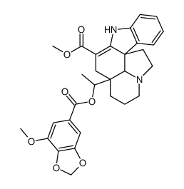 (12R,19α,20R)-2,3-Didehydro-20-[[(7-methoxy-1,3-benzodioxol-5α-yl)carbonyl]oxy]aspidospermidine-3-carboxylic acid methyl ester Structure