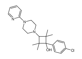 1-(4-chlorophenyl)-2,2,4,4-tetramethyl-3-(4-pyridin-2-ylpiperazin-1-yl)cyclobutan-1-ol结构式