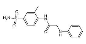 2-Phenylamino-N-(2-methyl-4-sulphamoylphenyl)-acetamide Structure
