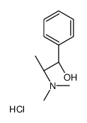(1S,2R)-1-Hydroxy-N,N-dimethyl-1-phenyl-2-propanaminium chloride结构式