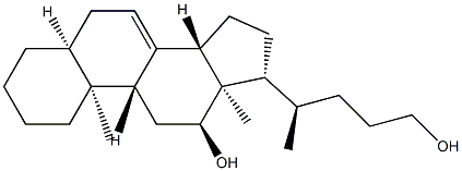5β-Chol-7-ene-12α,24-diol structure