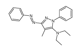 N,N-diethyl-4-methyl-2-phenyl-5-phenyldiazenylpyrazol-3-amine结构式