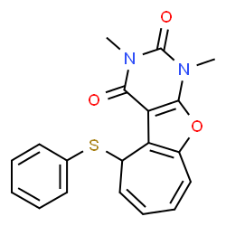 2H-Cyclohepta[4,5]furo[2,3-d]pyrimidine-2,4(3H)-dione,1,5-dihydro-1,3-dimethyl-5-(phenylthio)- (9CI) picture