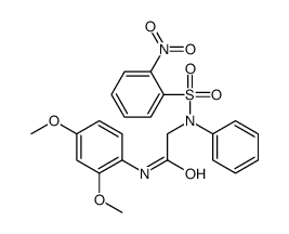 N-(2,4-dimethoxyphenyl)-2-(N-(2-nitrophenyl)sulfonylanilino)acetamide结构式