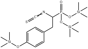 [1-Isothiocyanato-2-[4-(trimethylsiloxy)phenyl]ethyl]phosphonic acid bis(trimethylsilyl) ester结构式