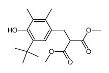 dimethyl (5-tert.-butyl-2,3-dimethyl-4-hydroxybenzyl)malonate Structure