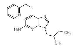 9-(2-methylbutyl)-6-(pyridin-2-ylmethylsulfanyl)purin-2-amine Structure