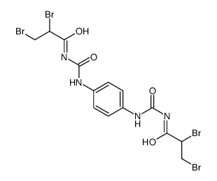 2,3-dibromo-N-[[4-(2,3-dibromopropanoylcarbamoylamino)phenyl]carbamoyl]propanamide结构式