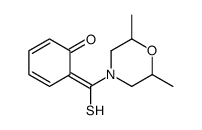 6-[(2,6-dimethylmorpholin-4-yl)-sulfanylmethylidene]cyclohexa-2,4-dien-1-one结构式