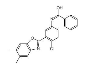 N-[4-chloro-3-(5,6-dimethyl-1,3-benzoxazol-2-yl)phenyl]benzamide Structure