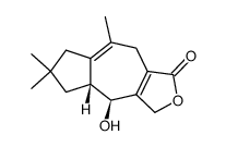 (4S)-4,4aβ,5,6,7,9-Hexahydro-4β-hydroxy-6,6,8-trimethylazuleno[5,6-c]furan-1(3H)-one结构式