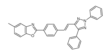 2-{4-[2-(2,5-diphenyl-2H-[1,2,3]triazol-4-yl)-vinyl]-phenyl}-5-methyl-benzooxazole Structure