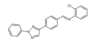 2-chloro-N-[4-(2-phenyl-2H-[1,2,3]triazol-4-yl)-benzylidene]-aniline Structure