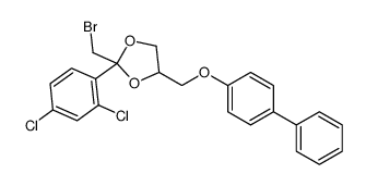 4-[([1,1'-biphenyl]-4-yloxy)methyl]-2-(bromomethyl)-2-(2,4-dichlorophenyl)-1,3-dioxolane结构式