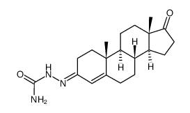 androstene-(4)-dione-(3,17)-3-semicarbazone Structure