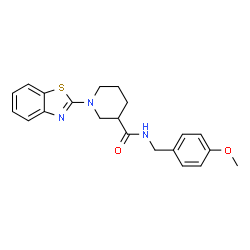 3-Piperidinecarboxamide,1-(2-benzothiazolyl)-N-[(4-methoxyphenyl)methyl]-(9CI)结构式