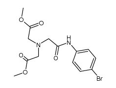 dimethyl 2,2'-((2-((4-bromophenyl)amino)-2-oxoethyl)azanediyl)diacetate结构式