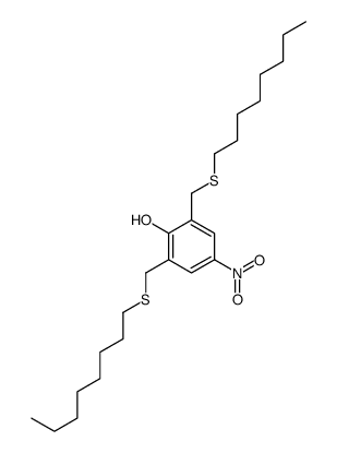 4-nitro-2,6-bis(octylsulfanylmethyl)phenol结构式