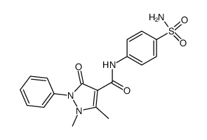 1,5-dimethyl-3-oxo-2-phenyl-2,3-dihydro-1H-pyrazole-4-carboxylic acid 4-sulfamoyl-anilide结构式