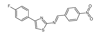 N-[4-(4-fluorophenyl)-1,3-thiazol-2-yl]-1-(4-nitrophenyl)methanimine结构式