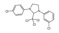 1-(3-chlorophenyl)-3-(4-chlorophenyl)-2-(trichloromethyl)imidazolidine结构式