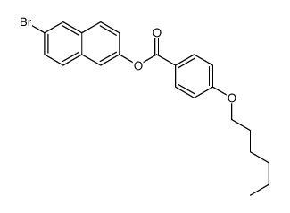 (6-bromonaphthalen-2-yl) 4-hexoxybenzoate结构式