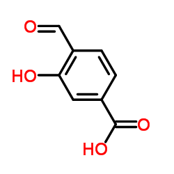 4-Formyl-3-hydroxybenzoic acid structure