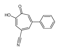 6-hydroxy-5-oxo-3-phenylcyclohepta-1,3,6-triene-1-carbonitrile Structure