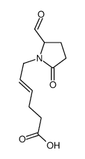 6-(2-formyl-5-oxopyrrolidin-1-yl)hex-4-enoic acid结构式
