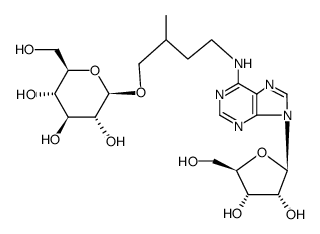 N6-(4-β-D-glucopyranosyloxy-3-methyl-butyl)-adenosine Structure