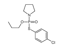 1-[(4-chlorophenyl)sulfanyl-propoxyphosphoryl]pyrrolidine结构式